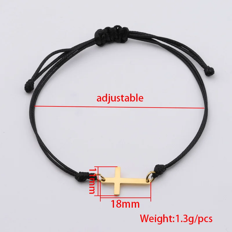 10pcs Handmade Adjustable Cord Cross Braided Bracelet For Women Men Knot Weave String Hand Rope Cuff Jewelry Lucky Gift