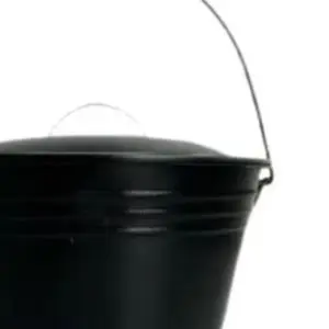 Metal Ash Holder Ash Bucket With Lid For Home Heating Heat Resistant Base Thermal Insulation Bottom For Fireplace Cleaning