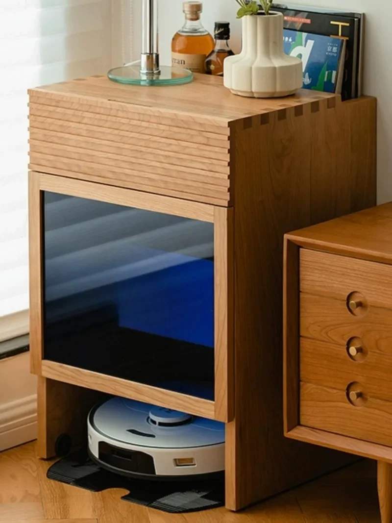 Sweeping robot significant other storage cabinet adapted to stone Keworth robot side cabinet multifunctional living room rack