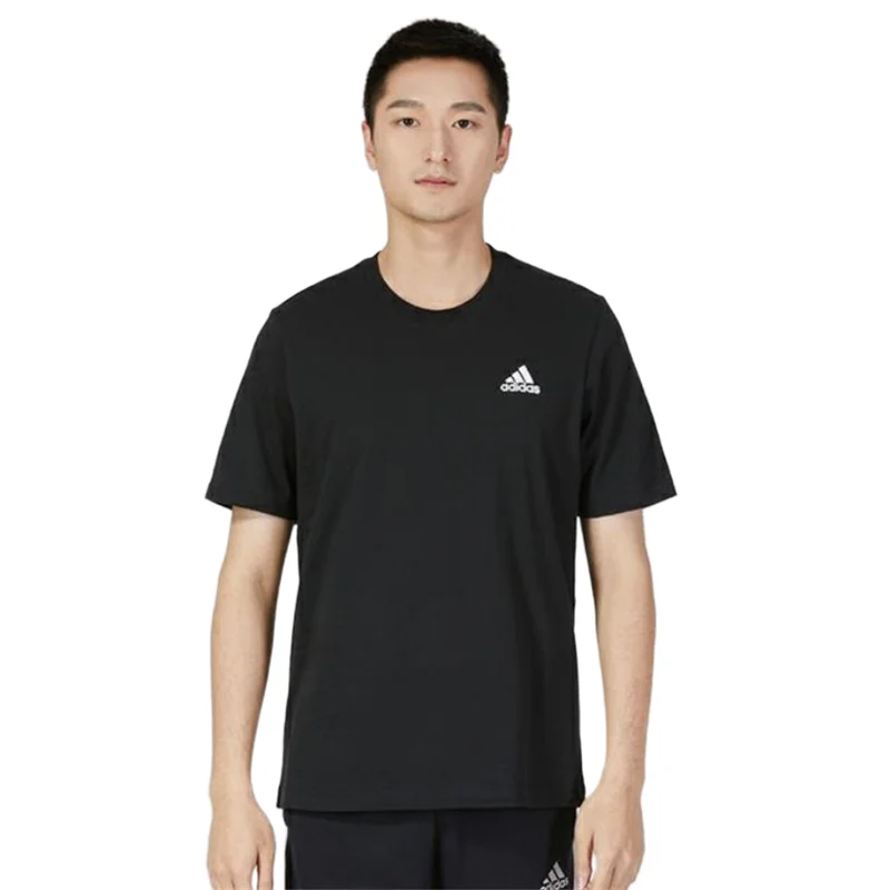 

Adidas IC9282 Черная мужская хлопковая футболка для спорта и отдыха с круглым вырезом и короткими рукавами, черный цвет, S-XXL