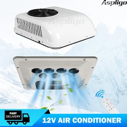 Aspligo 12V Parking Electric Air Conditioner 24V RV Heat and Cool System For Camper Truck Motorhome Caravan Tractor Universal