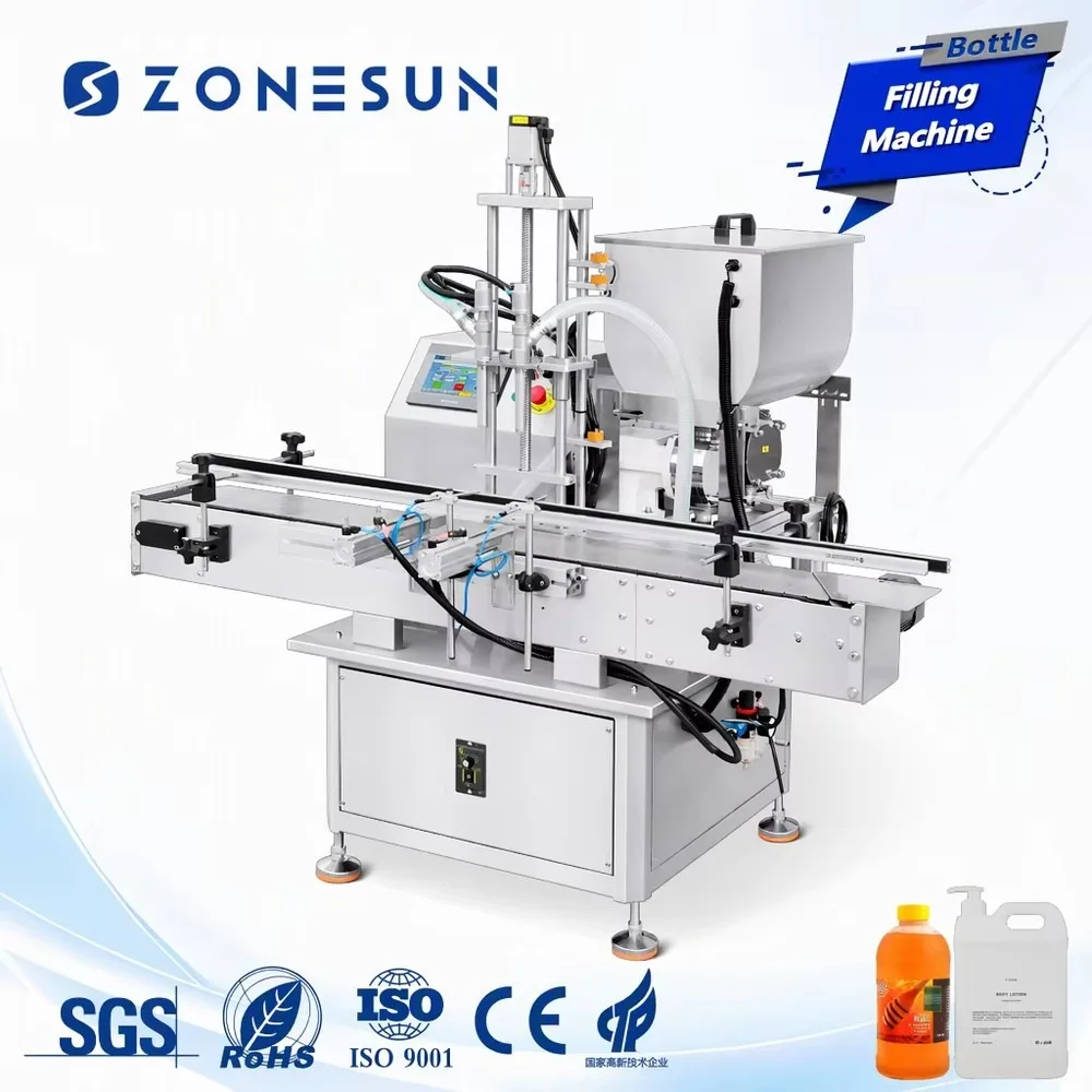 Automatic Double Head Servo Rotor Pump Paste Filling Machine Tabletop Quantitative Liquid Filler for Cosmetic Food