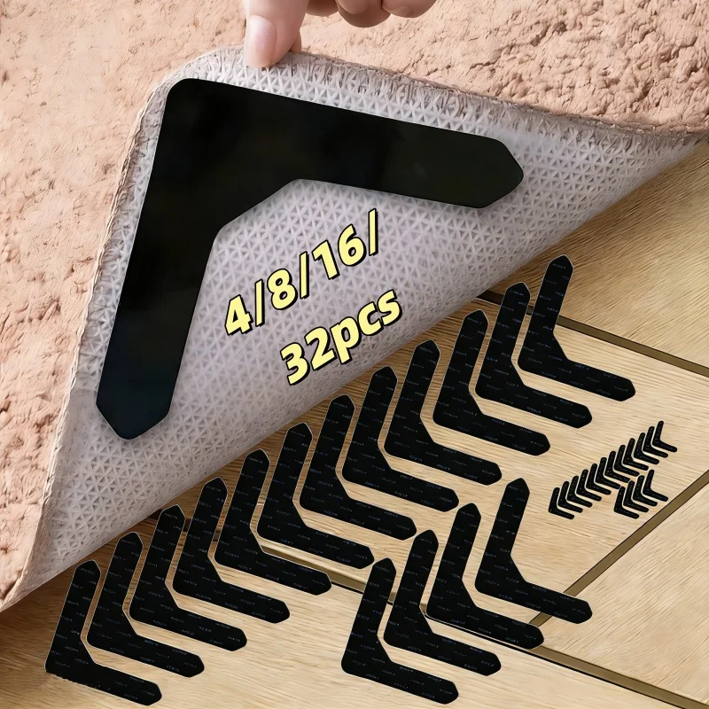 Wiederverwendbare Waschbare Teppich-Eckgreifer Rutschfeste Teppichboden-Klebepads Hartboden-Schutz Fixierte Matten-Aufkleber – Detail 7