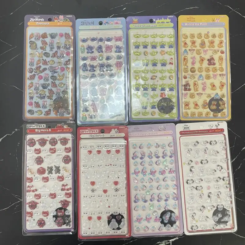

Disney Kawaii Baby Oysters 3D Relief Crystal Stickers Cartoon Pooh Bear Phone Case Decoration Diy Student Reward Stickers Gift