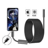 Industrial Endoscope HD960P Wired Camera Direct Connect with IPhone Ipad 8MM 5.5MM LensPipe Inspection Borescope LED Waterproof