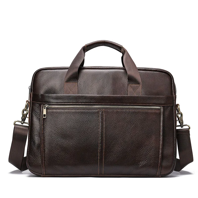 

New men's briefcase leather men's bag luxury laptop bag business briefcase shoulder crossbody bag trendy style