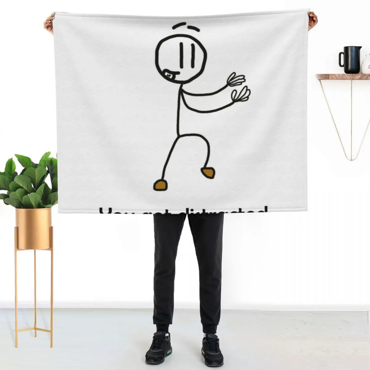 You got distracted Throw Blanket sofa bed cosplay anime Soft Plush Plaid Loose Retros Luxury Throw Blankets