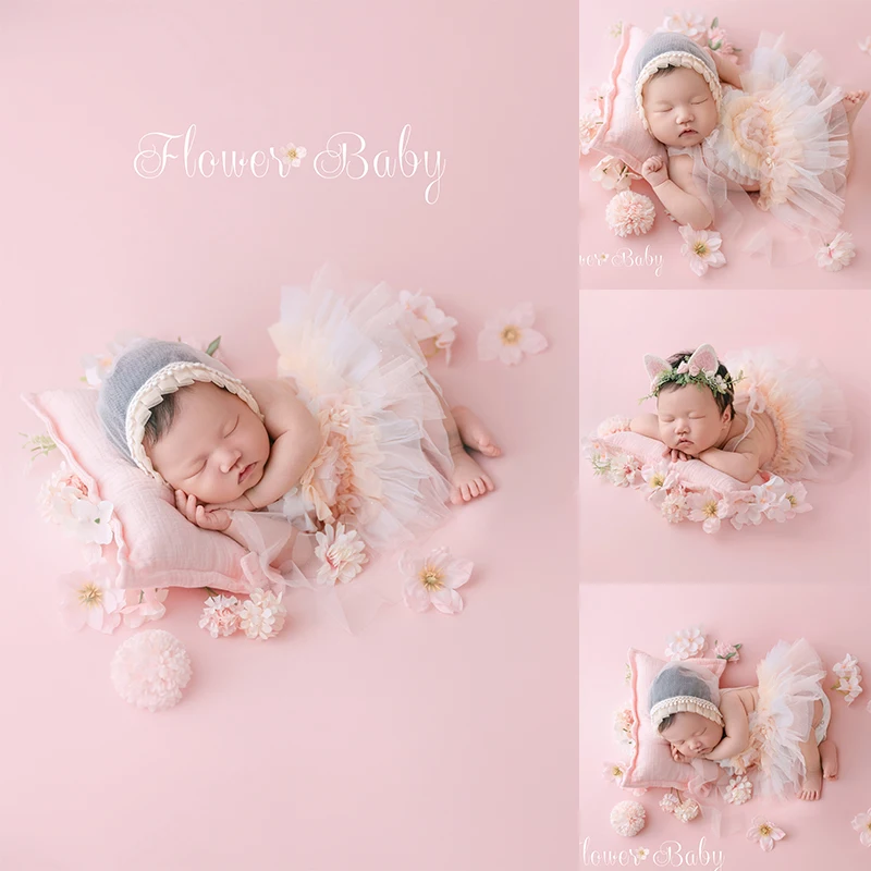 المهنية الوليد التصوير الفوتوغرافي ازياء لطيف الباليه نمط الطفل فستان الأميرة محاكاة زهرة الدانتيل عقال التقطت الصور الدعائم #6