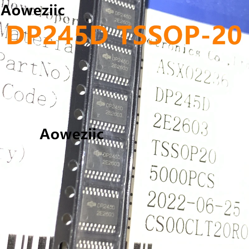 Display LED Driver Chip, novo, original, DP245C, DP245D, TSSOP-20, SMT, DP245C