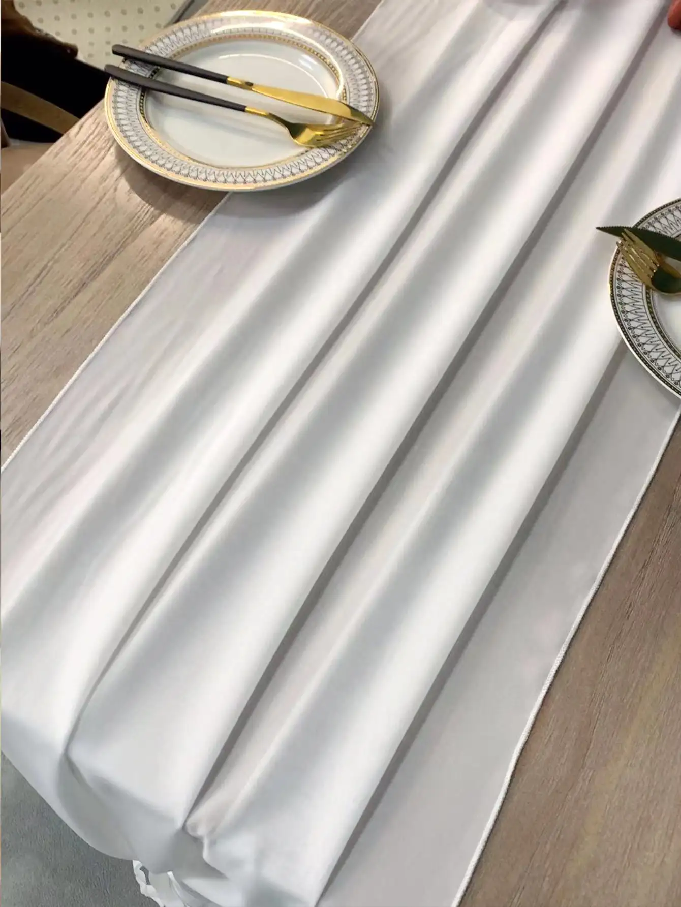 White Chiffon Table Runner for Wedding - White Table Runner, Sheer Party Decor, Rustic Runners for Bridal Baby Shower Decoration