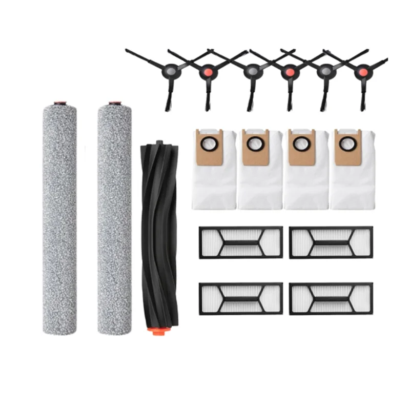 17PCS For Eufy Omni S1 Pro/Omni S1 Vacuum Cleaner Replacement Parts Vacuum Brush Hepa Filter Mop Cloth Dust Bag