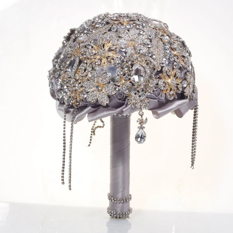 Luxury Flower Small Rhinestone Bouquet Bridal Rhinestone Bouquet Gift