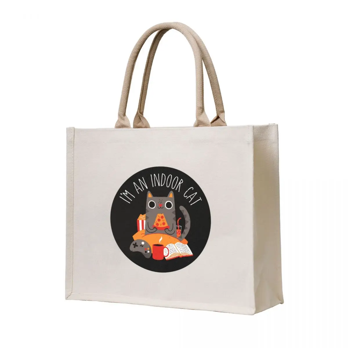 Indoor Cat Tote Bag cute tote bag Canvas bag sac pour femme