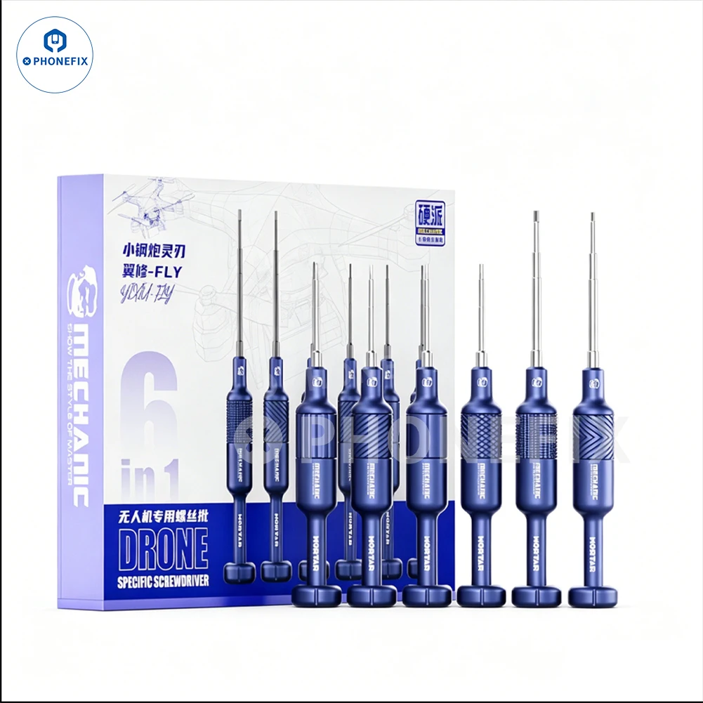 Mechanic FLY 6-In-1 Professional Drone Repair Screwdriver Set S2 Magnetic Stainless Steel Bit for RC Drone Disassembling Repair