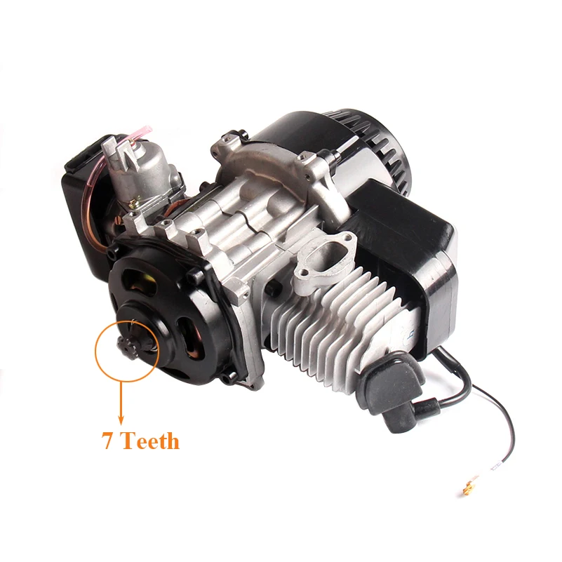 7T 47cc 49cc Pocket Bike Pull Start Engine For  2 Stroke Mini Go Kart Dirt Bike Petrol Scooter ATV Pocket Bike Motor