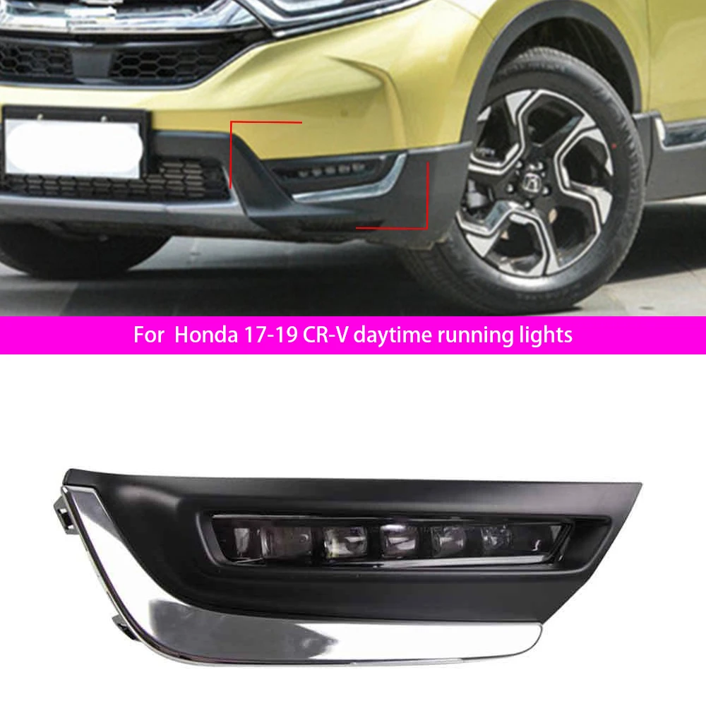 

For Honda CR-V (2017-2018-2019) LED Fog Light Replacement with Integrated DRL & Turn Signals - ABS Housing