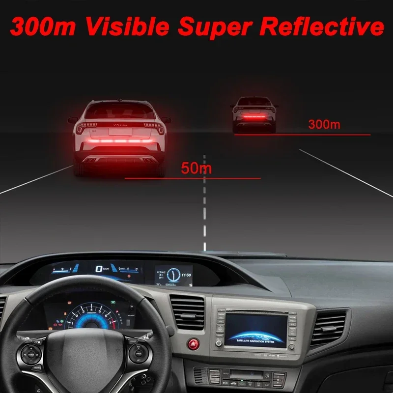 90cm Reflective Car Decal Safety Warning Reflector Tape Car Stickers Anti Collision Warning Reflector Sticker Auto Accessories