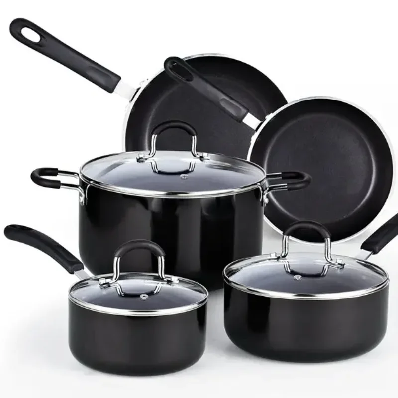 

8 pieces of black household goods kitchenware