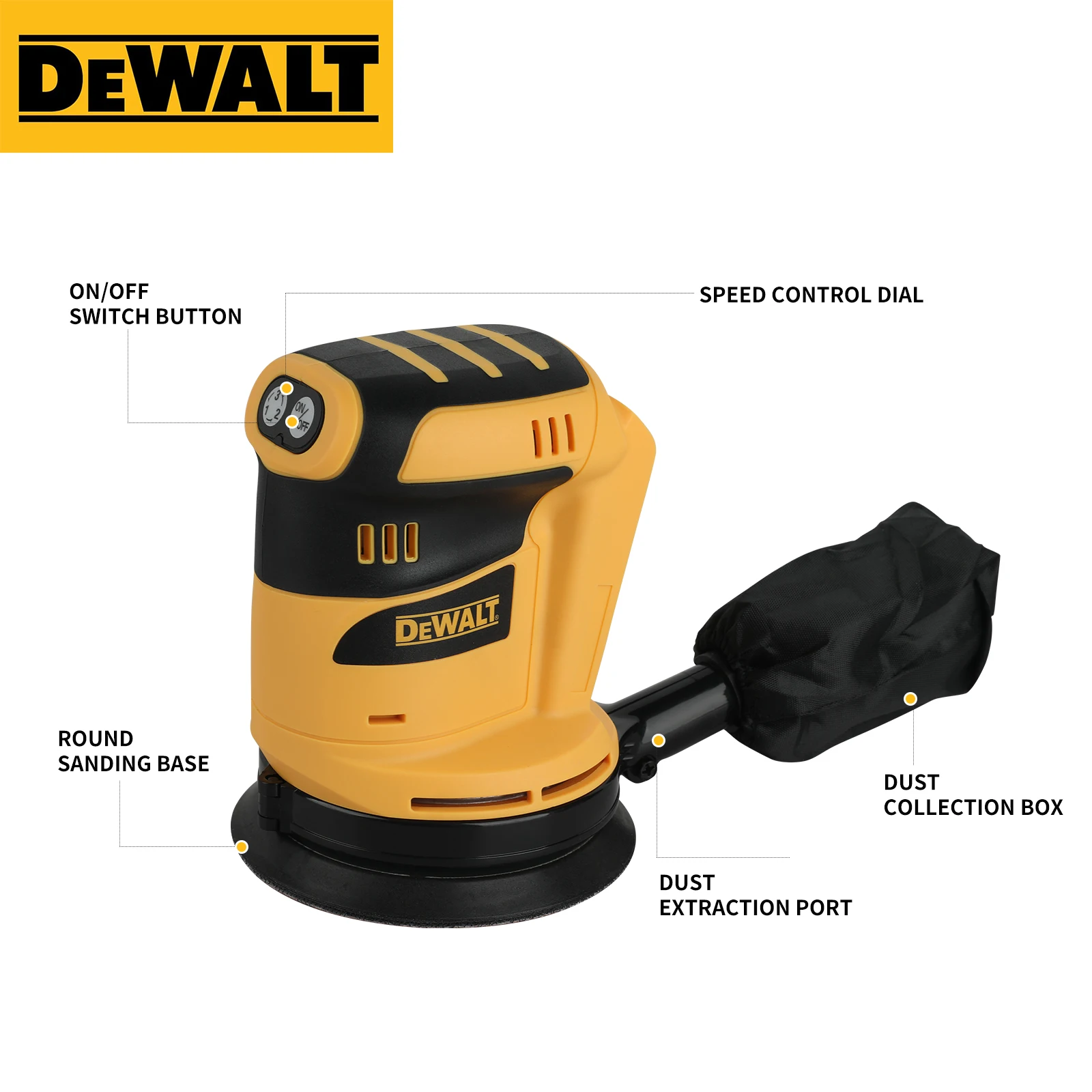 

DeWalt WS - KA7 XR LI - ION Electric Polisher – Rechargeable, Lightweight Mini, ComfortGrip, 3 - Gear Adjust, 125mm Sandpaper