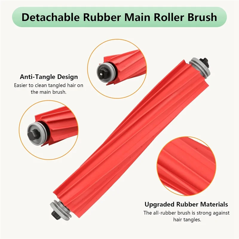 -ABPO لـ Roborock Q7 Q7+ Q7 Max Q7 Max+(Plus) جهاز آلي لتنظيف الأتربة مجموعة ملحقات فرشاة جانبية رئيسية فلتر Hepa