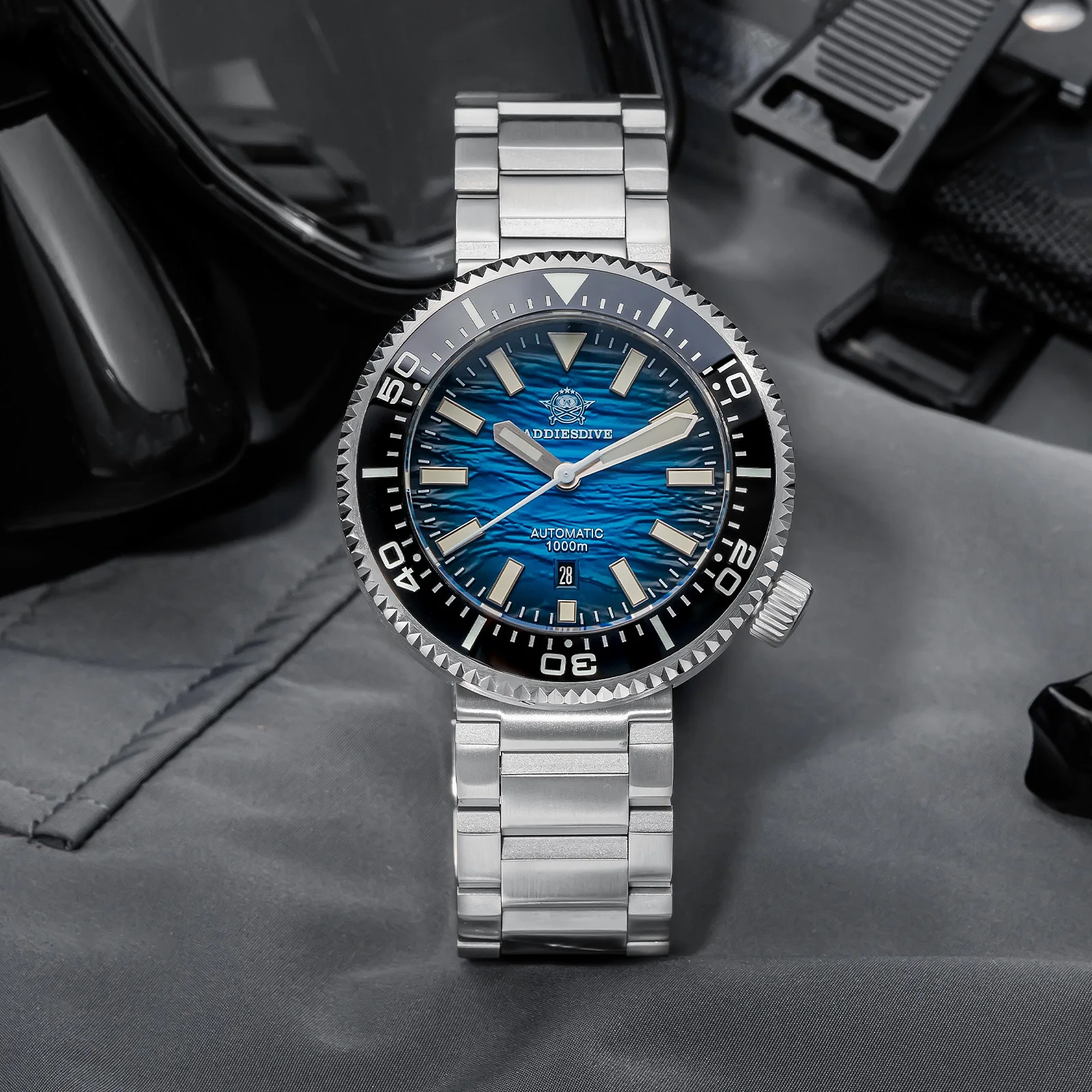ADDIESDIVE 46MM AD2545 Japan 8215 Automatic Mechanical Watches 100Bar Waterproof Ceramic Bezel Wristwatches Relogios Masculino