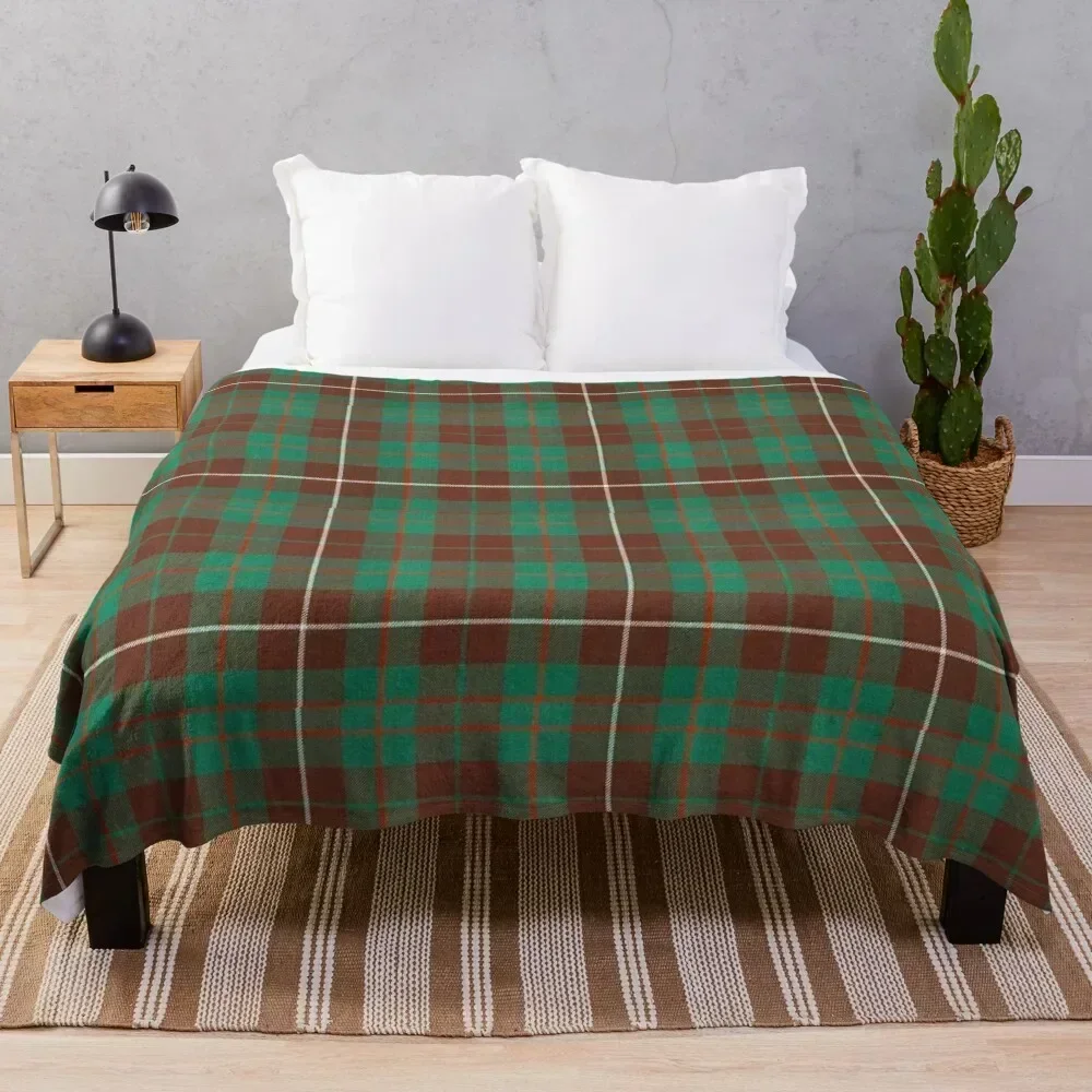 

Mackinnon tartan GREEN MASK Throw Blanket Faux Fur Soft Warm Blanket for Bed