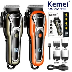 Kemei Hair Clipper Electric Hair Trimmer for Men Electric Shaver Professional Men's Hair Cutting Machine Wireless Barber Trimmer