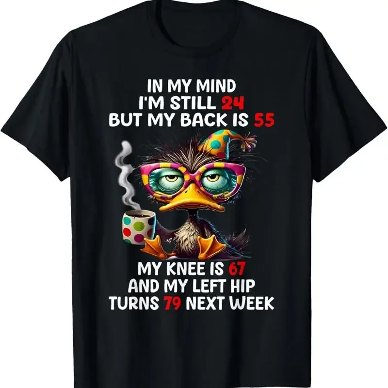 

Funny Duck Birthday Age Gag Graphic Tee Men's Breathable Cotton T-Shirt for Trip