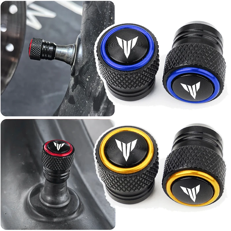 2 Pieces For Yamaha MT 03 07 09 10 25 MT03 MT07 MT09 MT10 MT25 MT125 MT-09 2025 Motorcycle Accessories Tire Valve Stem Cap Cover