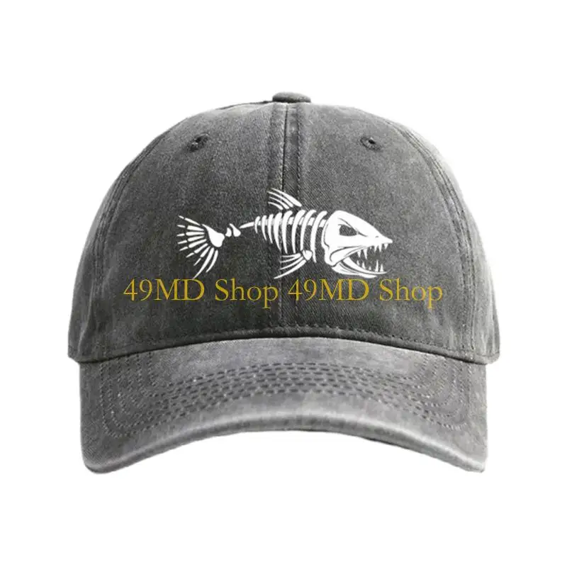 49MD Practical Fishbone Design Baseball Cap Soft Breathable Cotton Adjustable Strap Fashion Outdoor Caps For Daily Wear