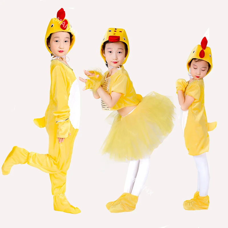 Costume de canard de poussin jetable pour enfants, bande de sauna, vêtements de fête d'anniversaire pour enfants, dessin animé doux pour enfants, cadeau animal, Halloween, Noël