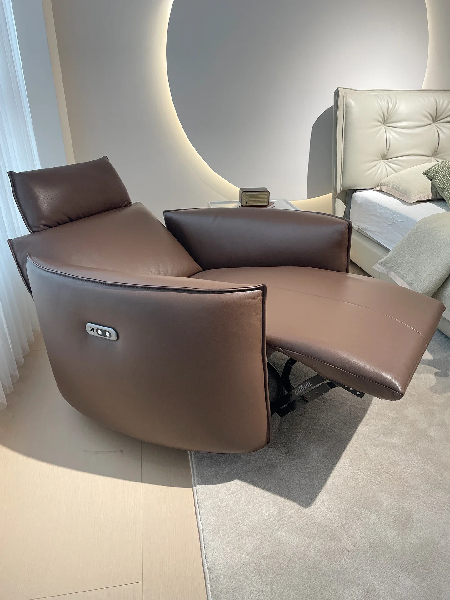 All leather electric function single sofa chair simple living room leisure