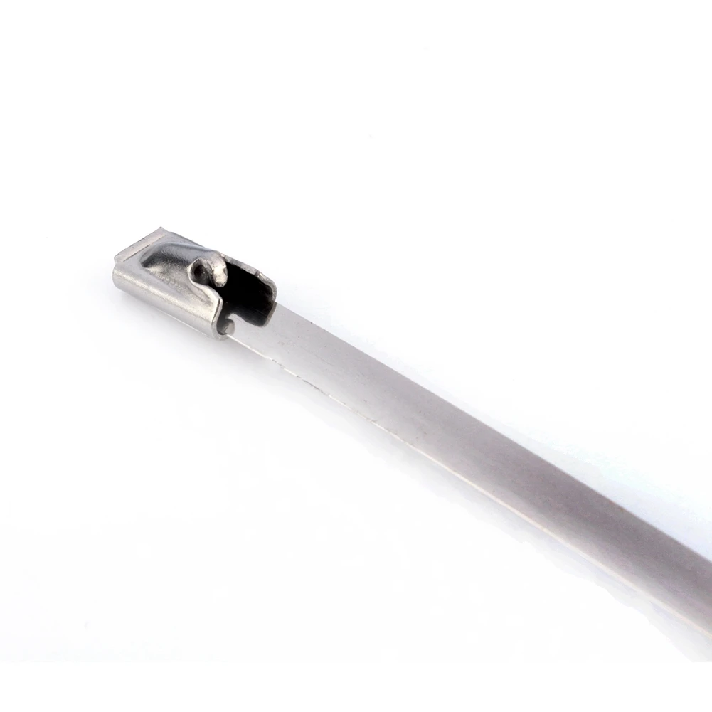 Stainless Steel Multipurpose Self Locking Metal Cable Ties for Machinery Industrial 0.18x0.009x7.87in Cable Ties