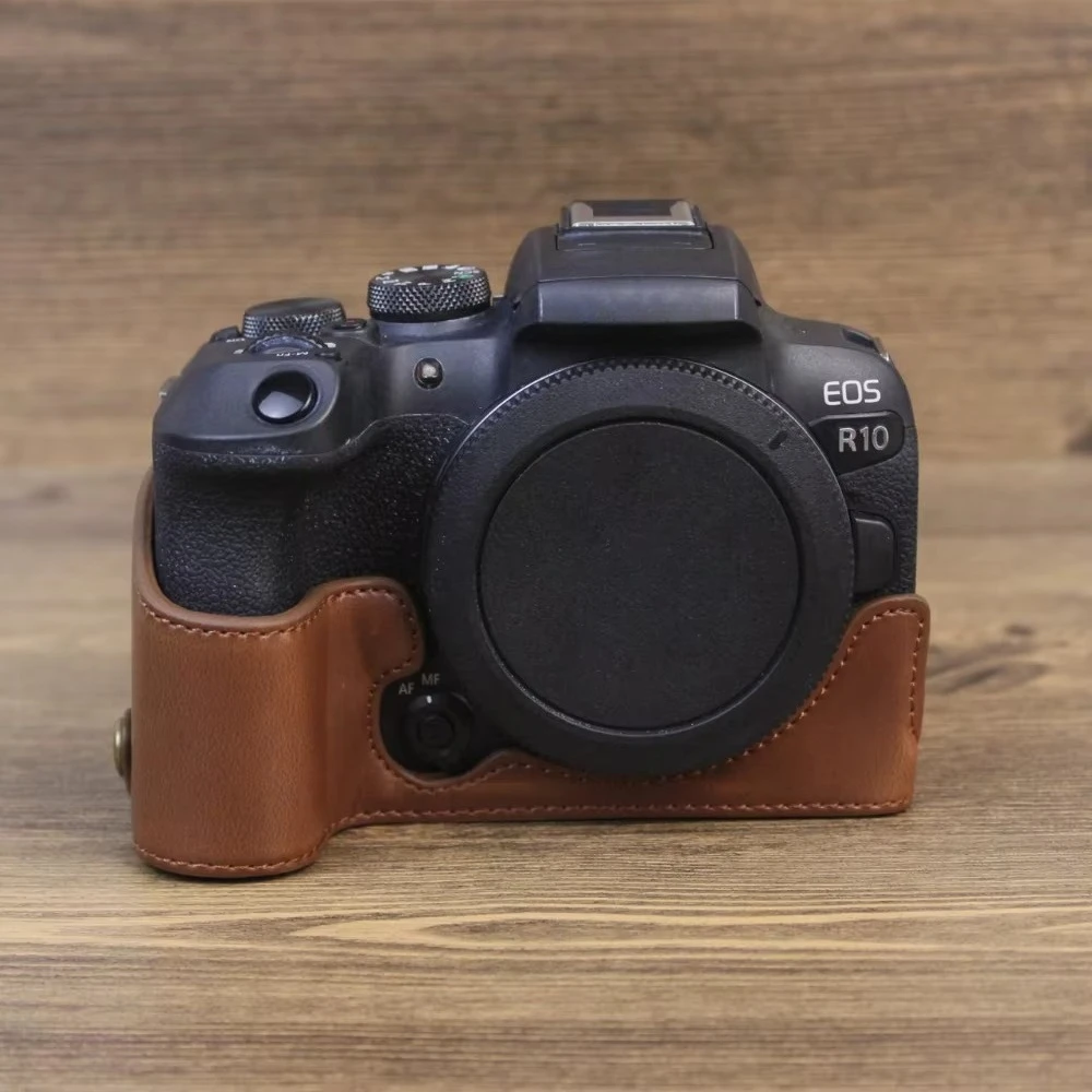 PU Leather Case for Canon EOS R10 R7 R5 R5ii Mark 2 R6II RP Half Camera Protective Cover Mount for G5X2 G5X Mark II Storage Bag