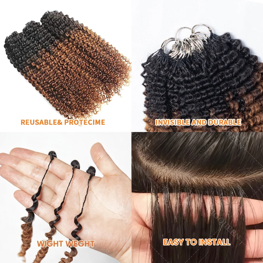 12A Brown With Black Kinky Cur - Water Wave Bulk Human Hair For Braiding 评论和价格