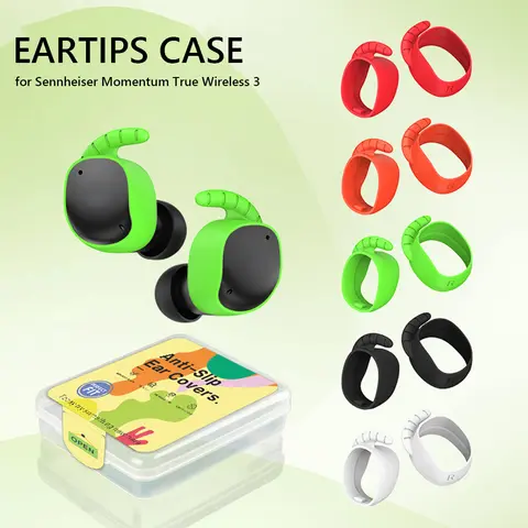 Silicone Earplugs Cover Protective Earphone Sleeve Replacement Anti Slip Comfortable for Sennheiser Momentum True Wireless 3
