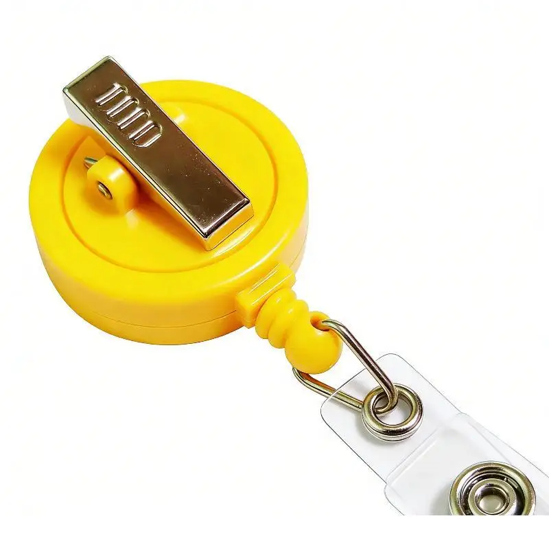 1 PC Retractable Pull Badge Reel Plastic ID Lanyard Name Tag Key Ring Chain Clips Hospital Nurse Badge Holder Credential Holder