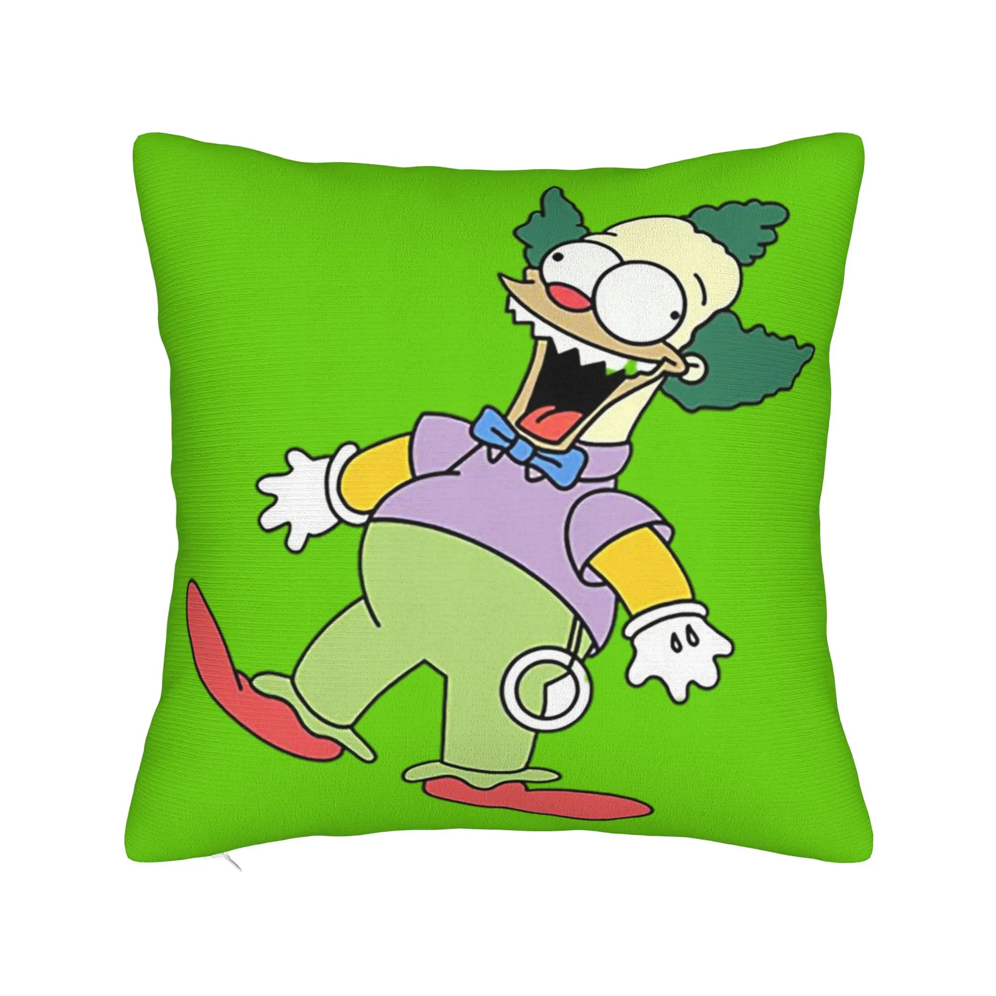 Krusty Doll Treehouse of The Simpsons Pillowcase Printed Polyester Cushion Cover Decorations Pillow Case Cover Living Room 45*45