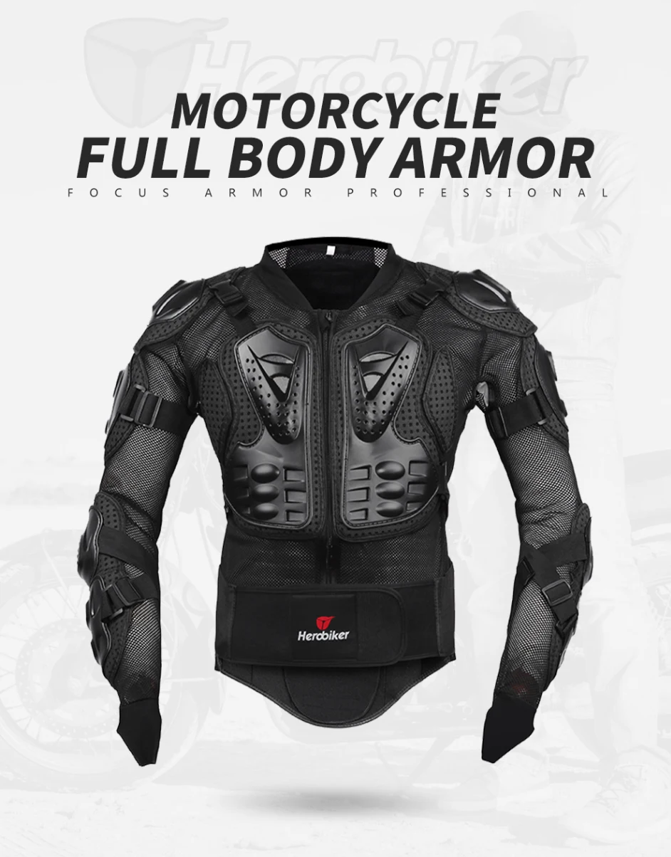 HEROBIKER Motocross Jacke Männer Körper Rüstung Motorrad Rüstung Fahrrad Racing Jacke Reiten Motorrad Moto Schutz S-5XL – Detail 1