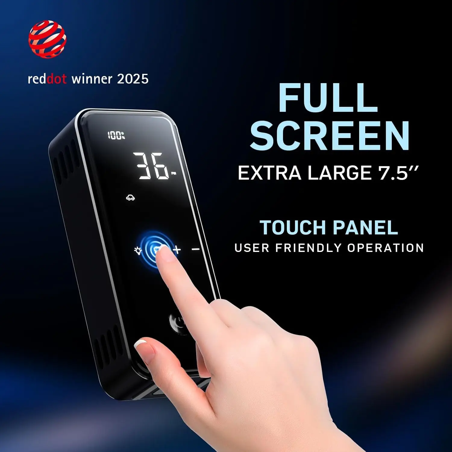 Portable Air Compressor: 30-Second Fast Inflation, 15000mAh Battery, 65W Fast Charging, Deluxe Kit