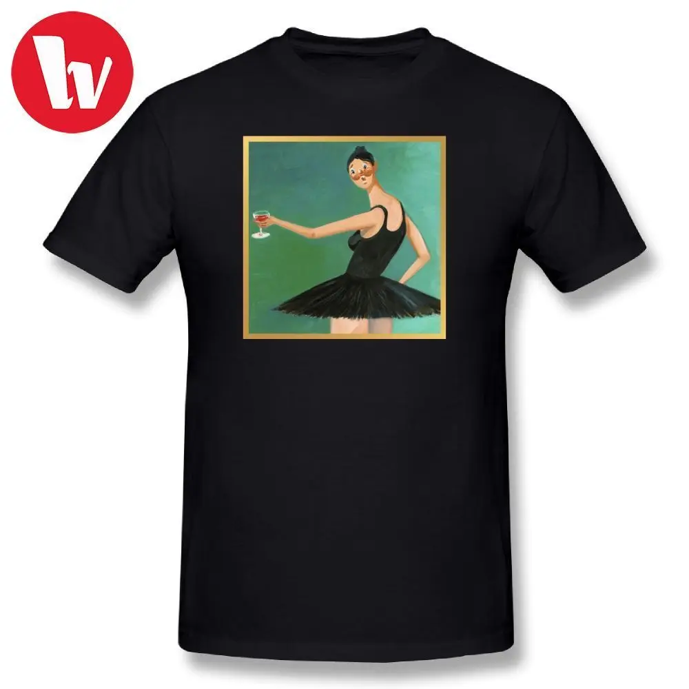 

Kanye West T Shirt MBDTF Ballerina T-Shirt Men Cartoon Print Summer Mens Short Sleeve T Shirts 4XL 5XL Graphic Music Tee Shirt