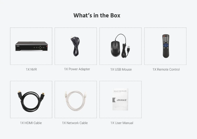 ANNKE 12MP 32CH POE Videoregistratore di rete AI Rilevazione umana e movimento Riproduzione intelligente H.265+ CCTV POE NVR