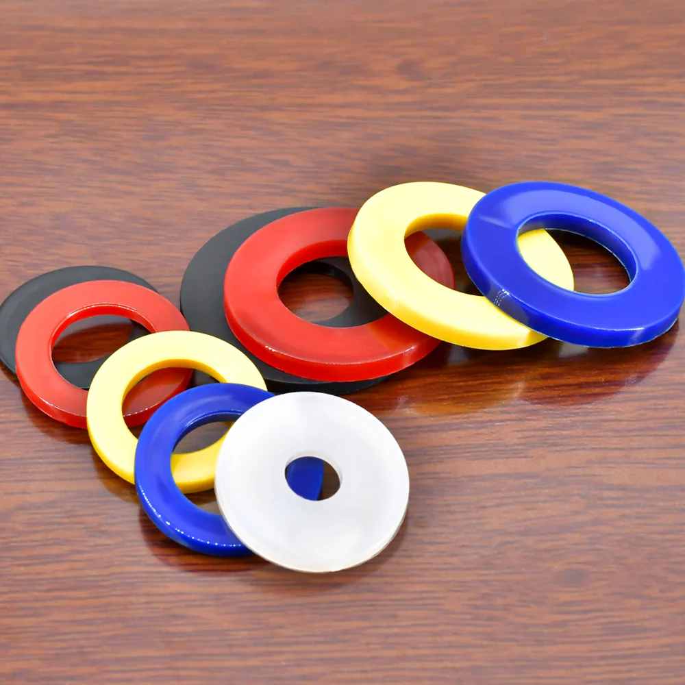 50-2000PCS Nylon Flat Washer M2-M20 White/Black/Red/Yellow/Blue Plastic Plane Spacer Insulation Gasket Ring For Screw Bolt