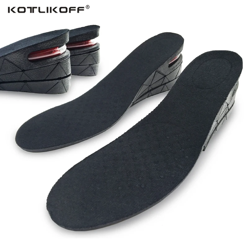 Height Increase Insoles 3 Layer 3/5/7CM Air Cushion Invisible Lift Adjustable Cut Shoe Heel Pads Insert Taller Soles Foot Pads