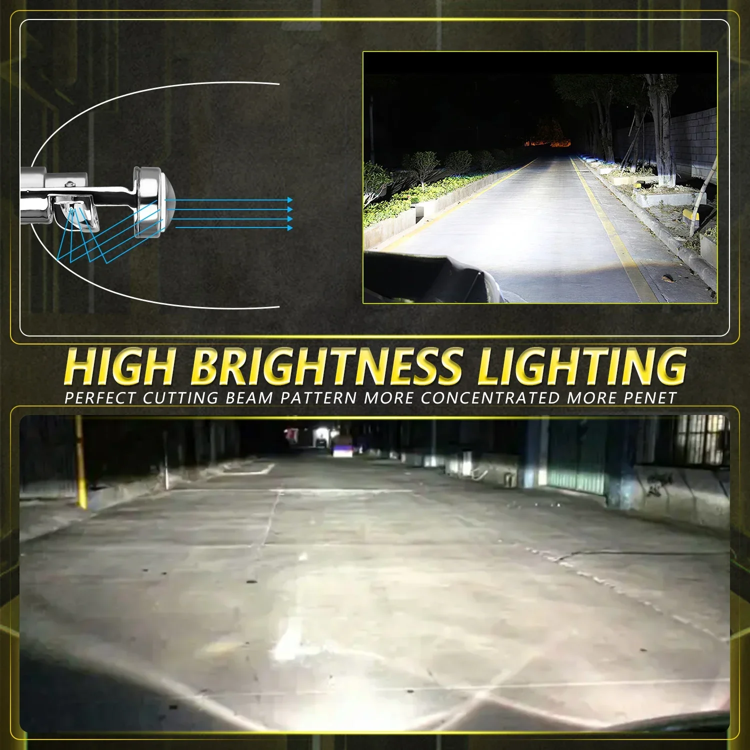 EAGLEVISION Bi Projector Headlight Automotive Turbo Min Mile Lighthouse 12v 24v 9005 9006 9012 H1 H4 H7 H11 12V 24V  Car Lamps