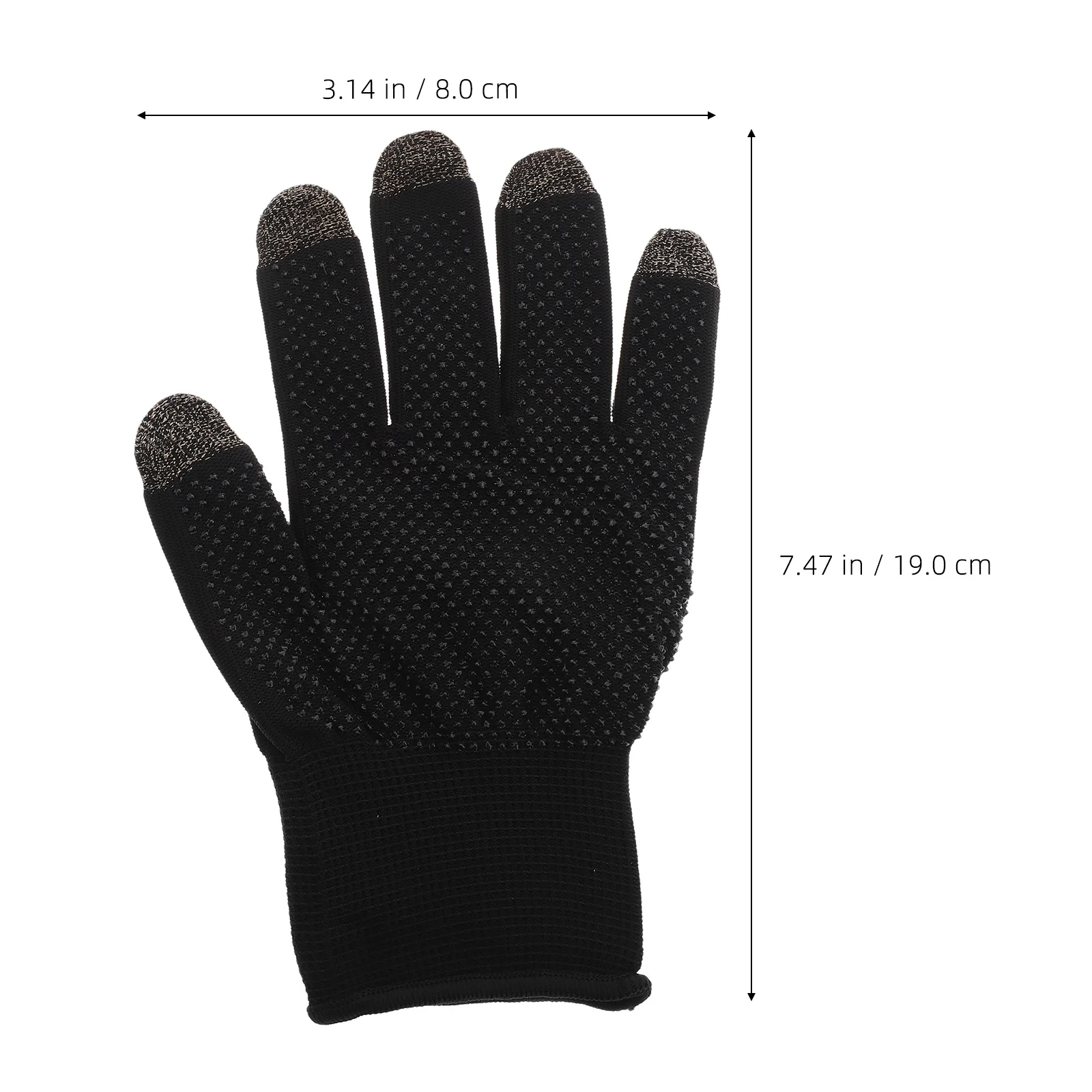 1 par de guantes para juegos transpirables ultrafinos pantalla táctil de dedo plateado para teléfonos móviles tabletas controladores