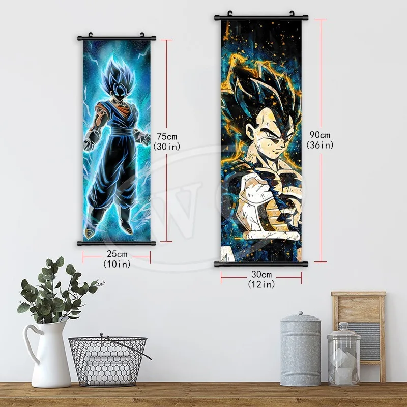 Dragon Ball Z anime Super Saiyan Goku poster HD hanging scroll painting room bedroom decoration painting hanging painting