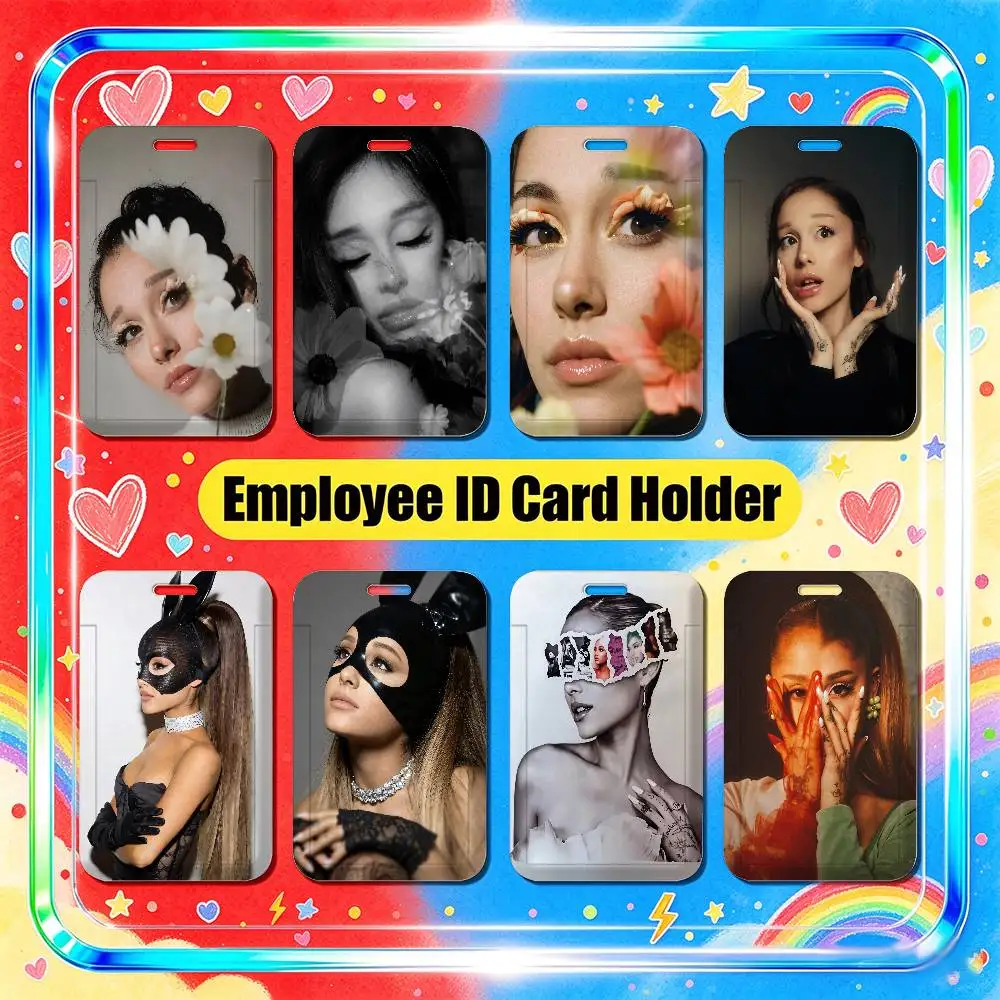 For Ariana Grande Petal Employee ID Card Holder Badge Office Student Bank Work Credit Decoration Case