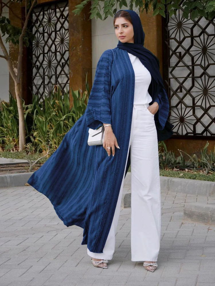 Imagem -05 - Abaya-vestido de Mulher Muçulmana Roupas Islâmicas Dubai Impressão Árabe Peru Eid Kaftan Longo Primavera