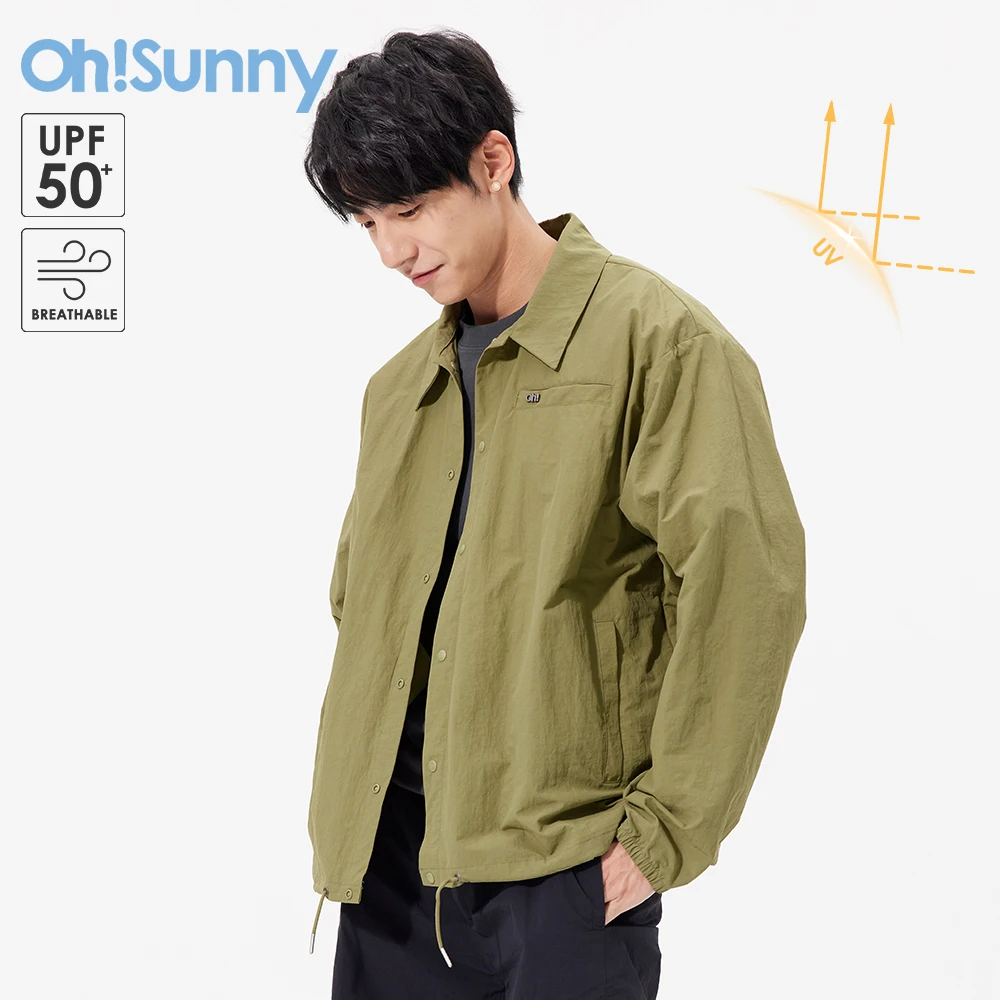 OhSunny Neutral Sun Protection Jacket UV Protective for Men Women Outdoor Casual Anti-UV UPF50+ Paper Feeling Fashion Loose Coat